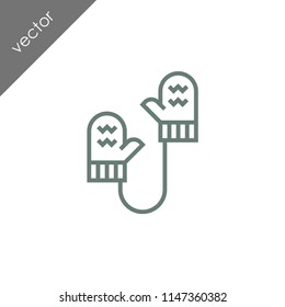mitten gloves icon