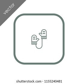 mitten gloves icon