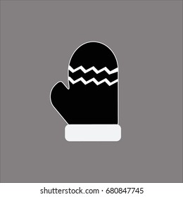 mitten icon flat design