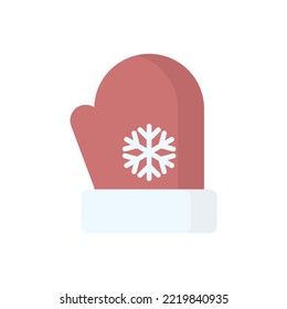 mitten icon flat style design vector
