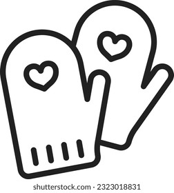 Mitten Icon image. Suitable for mobile application.
