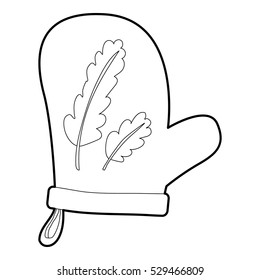 Mitten icon. Outline illustration of mitten vector icon for web