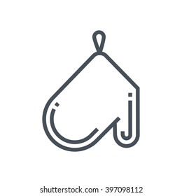 Mitten icon suitable for info graphics, websites and print media and  interfaces. Line vector icon.