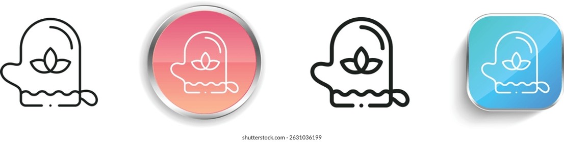 mitten icon. Thin Linear, Regular and Button Style Design Isolated On White Background