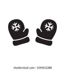 Mitten icon in trendy flat style design. Vector graphic illustration. Suitable for website design, logo, app, and ui. EPS 10.