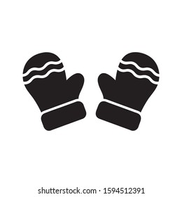 Mitten icon in trendy flat style design. Vector graphic illustration. Suitable for website design, logo, app, and ui. EPS 10.