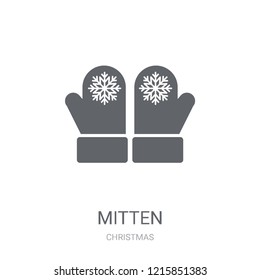 Mitten icon. Trendy Mitten logo concept on white background from Christmas collection. Suitable for use on web apps, mobile apps and print media.