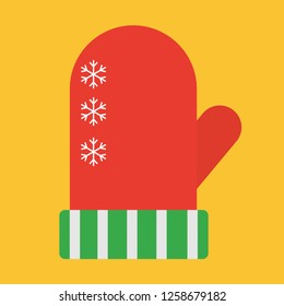 Mitten icon vector