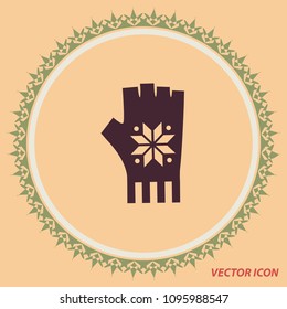 Mitten icon, vector design element