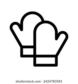 Mitten Icon Vector Symbol Design Illustration