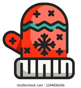 Mitten icon for website, application, printing, document, poster design, etc.