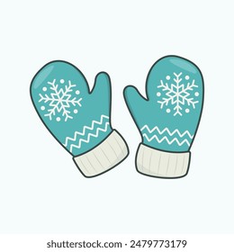 Mitten icon Winter icon set illustration elements