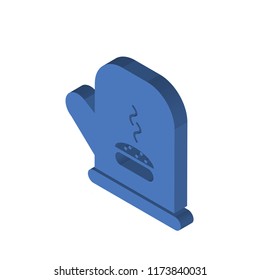 Mitten isometric left top view 3D icon