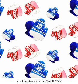 Mitten on white background