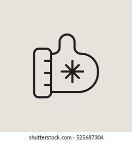 Mitten Outline Vector Icon