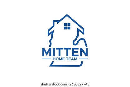 Mitten real estate vector logo design