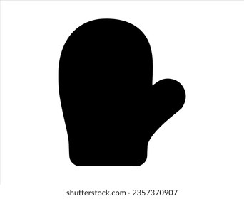 Mitten Silhouette, Vektorgrafik, weißer Hintergrund