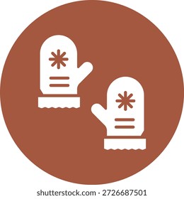 Ilustración de diseño de icono de Vector de mitón