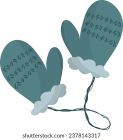 Mittens. Celebration atmosphere. Cozy winter. High quality vector illustration.