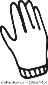 Mittens doodle set. Winter hand drawn clothes . Vector illustration