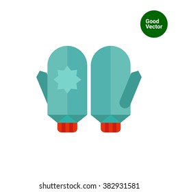 Mittens flat icon