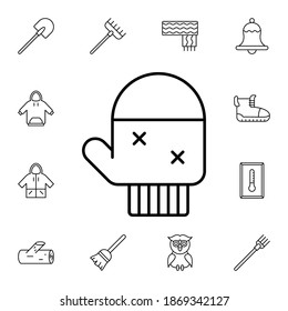 Icono de vector plano en el paquete de otoño