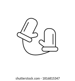 mittens icon art line. Vector illustration esp 10