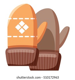Mittens icon. Cartoon llustration of mittens vector icon for web