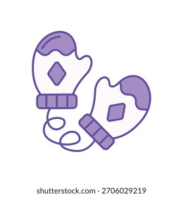 Mittens icon clean and modern vector illustration