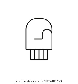 mittens icon element of winter clothes icon for mobile concept and web apps. Thin line mittens icon can be used for web and mobile. Premium icon on white background