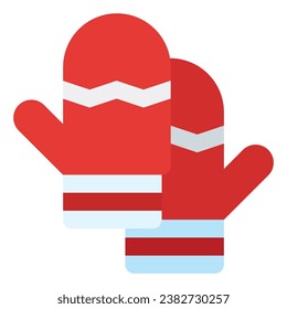 Mittens icon in flat style. Suitable for logo, web, graphic design, illustration, sticker, books, etc.