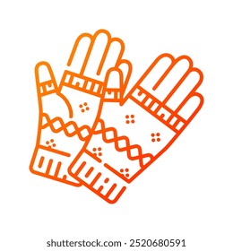 Mittens icon. mittens, gloves, accessory, warm, season, winter, wool, knit, cold, fashion. Vector icon illustration