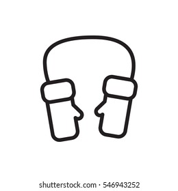 mittens icon illustration isolated vector sign symbol