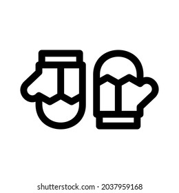 mittens icon or logo isolated sign symbol vector illustration - high quality black style vector icons
