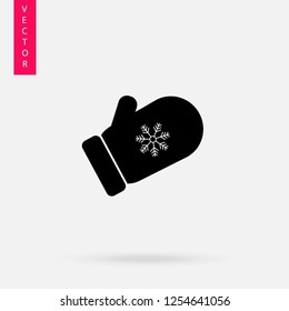 Mittens icon, a logo on a white background