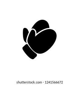 Mittens icon. Simple glyph vector of Christmas, New Year and holidays set for UI and UX, website or mobile application