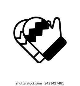 mittens icon symbol vector template