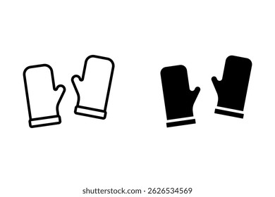 mittens icon symbol vector template on white background