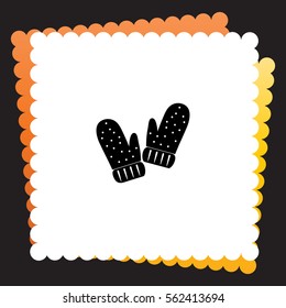 Mittens  icon. Vector design.