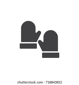 Mittens icon vector, filled flat sign, solid pictogram isolated on white. Symbol, logo illustration.