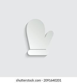 mittens icon vector winter sign