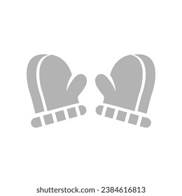 mittens icon, winter, on a white background, vector illustration