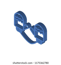 Mittens isometric left top view 3D icon
