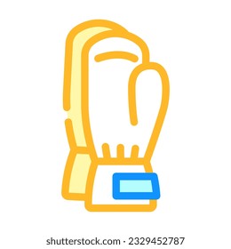 mittens knitting wool color icon vector. mittens knitting wool sign. isolated symbol illustration