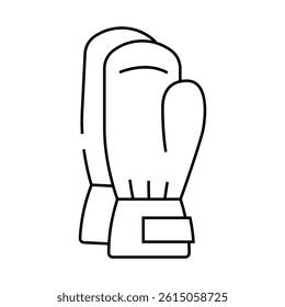 mittens knitting wool line icon vector. mittens knitting wool sign. isolated contour symbol black illustration