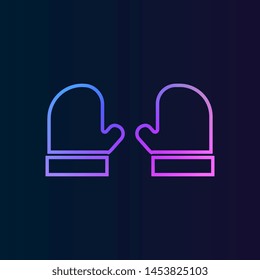 mittens nolan icon. Simple thin line, outline illustration of Christmas joy icons for UI and UX, website or mobile application