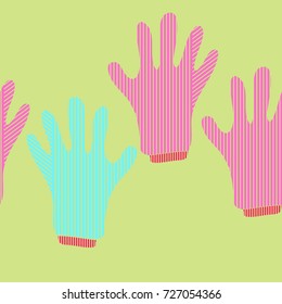 Mittens  seamless  pattern. Hand drawn.