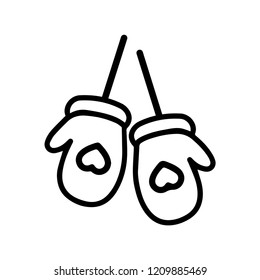 Mittens vector icon
