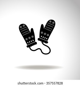 Mittens vector icon.