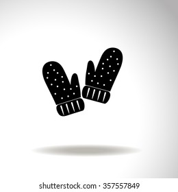Mittens vector icon.